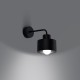 SOLLUX LAMPA DE PERETE  SAVAR 1 NEGRU SL.1129