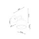 SOLLUX LAMPA DE PERETE  SAVAR 1 NEGRU SL.1129