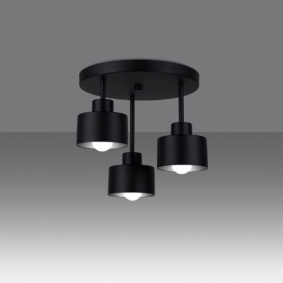 SOLLUX CANDELABRU SAVAR 3 NEGRU E27 3x60W IP20 SL.1131