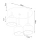 SOLLUX CANDELABRU SAVAR 3 NEGRU E27 3x60W IP20 SL.1131