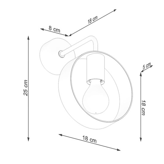 SOLLUX WALL LAMP TITRAN 1 WHITE SL.1134