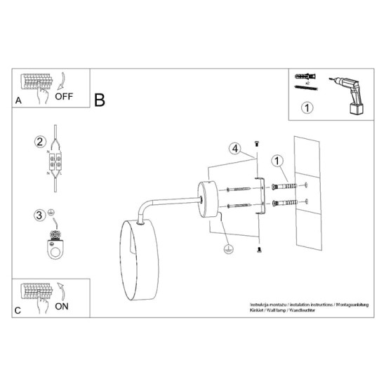 SOLLUX WALL LAMP TITRAN 1 WHITE SL.1134