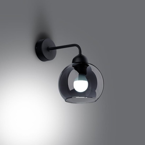SOLLUX WALL LAMP ALINO 1 BLACK SL.1139