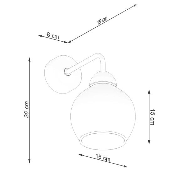 SOLLUX WALL LAMP ALINO 1 BLACK SL.1139