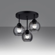 SOLLUX CHANDELIER ALINO 3 BLACK E27 3x60W IP20 SL.1140