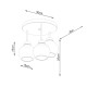 SOLLUX CHANDELIER ALINO 3 BLACK E27 3x60W IP20 SL.1140