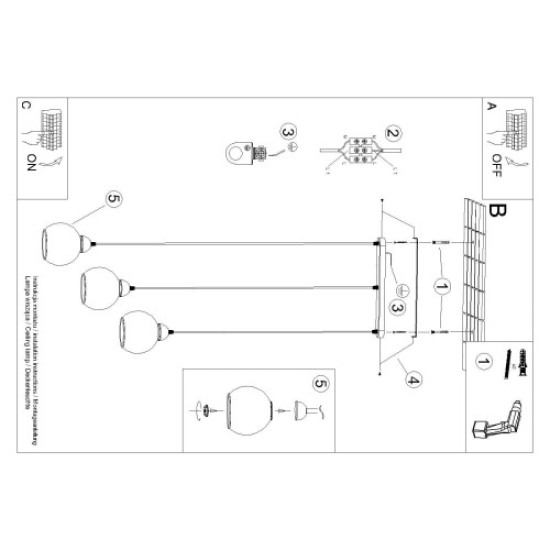 SOLLUX ПОЛИЛЕЙ ALINO 3 E27 3x60W IP20 SL.1142