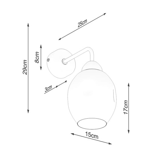 SOLLUX WALL LAMP FILLAN 1 BLACK SL.1143