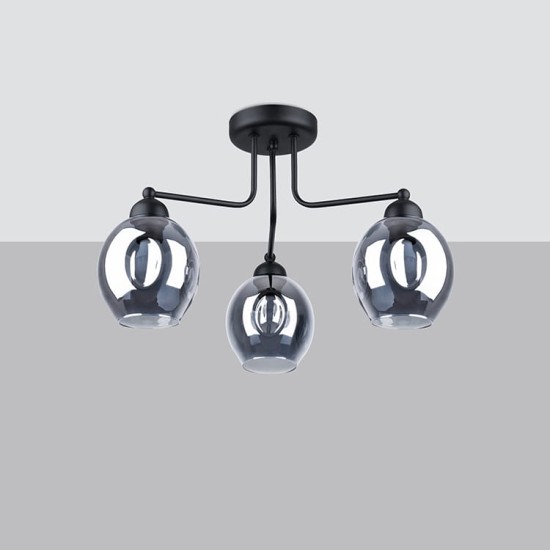 SOLLUX CHANDELIER FILLAN 3 BLACK E27 3x60W IP20 SL.1144