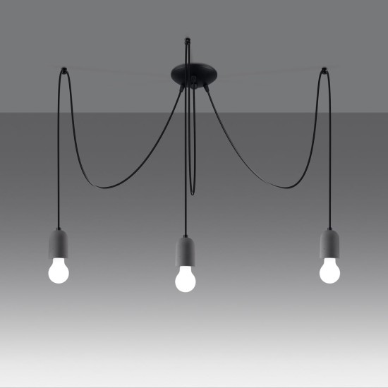 SOLLUX CHANDELIER BLACK NESO 3 SL.1160