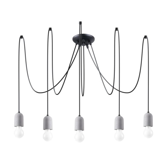 SOLLUX CHANDELIER BLACK NESO 5 SL.1161