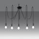 SOLLUX CHANDELIER BLACK NESO 5 SL.1161