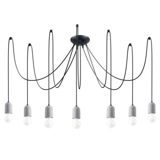 SOLLUX CHANDELIER BLACK NESO 7 SL.1162