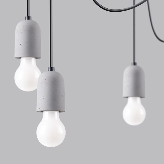 SOLLUX CHANDELIER BLACK NESO 7 SL.1162