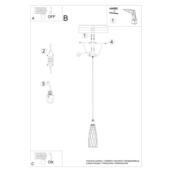 SOLLUX PENDANT SUBA SL.1165
