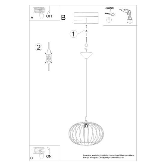 SOLLUX PENDANT TSUNO SL.1185