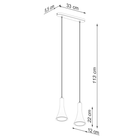 SOLLUX PENDANT GREY REA 2 SL.1224