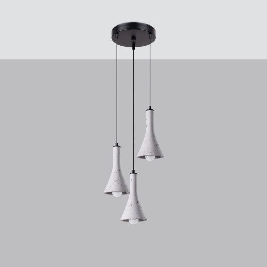 SOLLUX PENDANT GREY REA 3P SL.1226