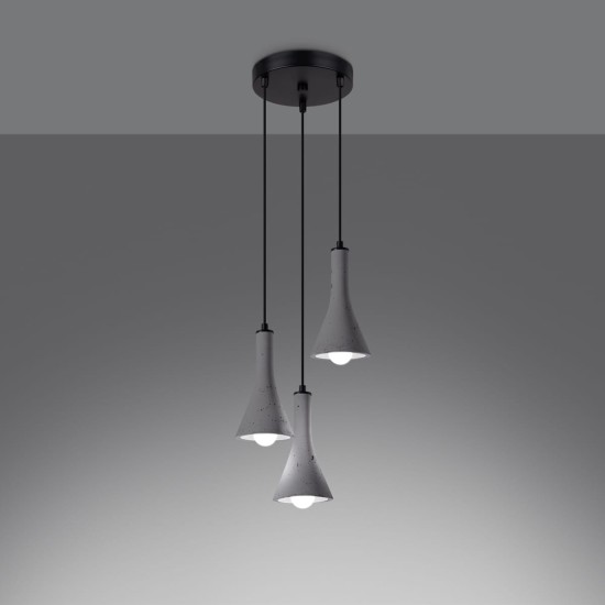 SOLLUX PENDANT GREY REA 3P SL.1226