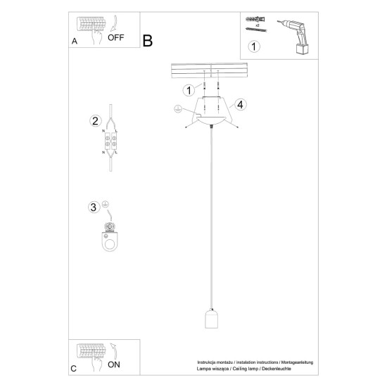 SOLLUX PENDUL NESO 1 SL.1284 NEGRU
