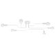 SOLLUX CHANDELIER VECTOR 6 WHITE SL.1443