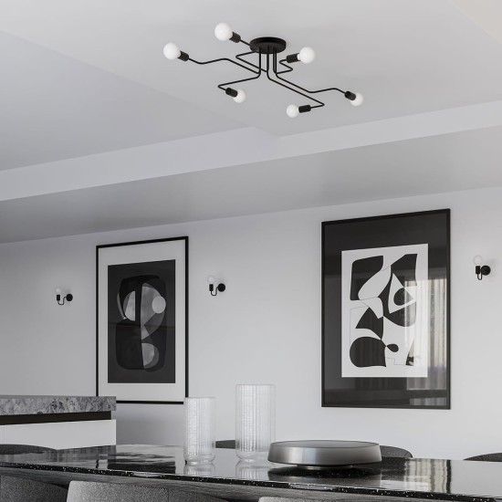SOLLUX CHANDELIER VECTOR 6 BLACK SL.1447