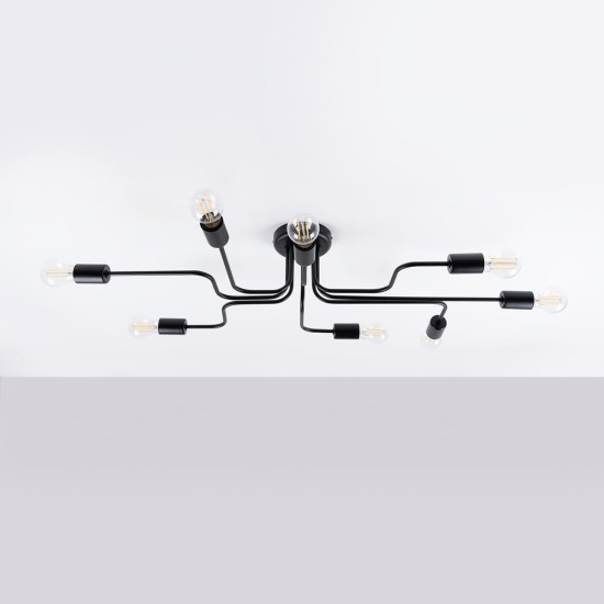 SOLLUX CANDELABRU VECTOR 8 NEGRU SL.1448