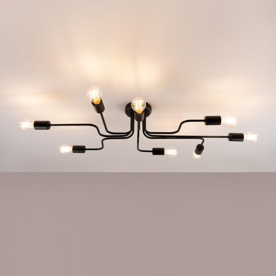SOLLUX CANDELABRU VECTOR 8 NEGRU SL.1448