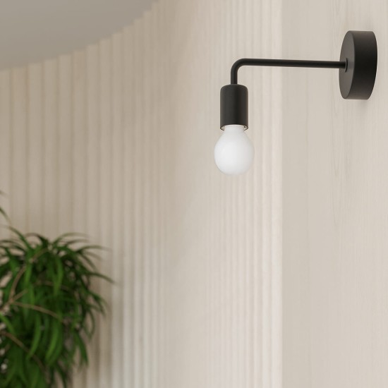 SOLLUX LAMPA DE PERETE  NORAH NEGRU SL.1449