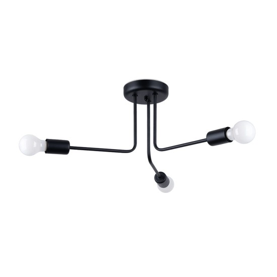 SOLLUX CANDELABRU NORAH 3 NEGRU SL.1450
