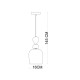 ITALUX Lampă suspendată  MANSO 1XЕ27 PND-37462B-MC-GD