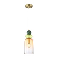 ITALUX Lampă suspendată  MANSO 1XЕ14 PND-37462C-MC-GD