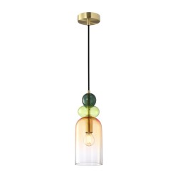 ITALUX PENDANT MANSO GOLD, COLORFUL GLASS 1XЕ14 PND-37462C-MC-GD