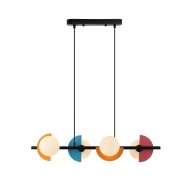 ITALUX CHANDELIER NAUTI COLORFUL GLASS, STEEL 4XG9 PND-37482-4-MLTI