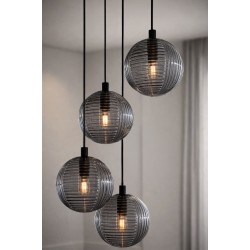 KAJA CHANDELIER MONZA GLASS GRAPHITE 6XG9 Ø12 K-5704