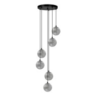 KAJA CANDELABRU MONZA  STICLA GRAFIT 6XG9 Ø12 K-5704