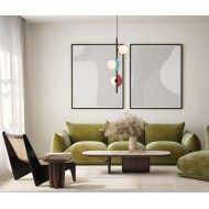 ITALUX CHANDELIER NAUTI COLORFUL GLASS, STEEL 3XG9 PND-37482-3V-MLTI