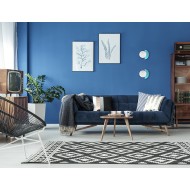 ITALUX WALL LAMP NAUTI BLUE GLASS, STEEL 1XG9 WL-37482-BLU