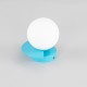 ITALUX WALL LAMP NAUTI BLUE GLASS, STEEL 1XG9 WL-37482-BLU