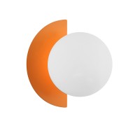 ITALUX WALL LAMP NAUTI ORANGE GLASS, STEEL 1XG9 WL-37482-OR
