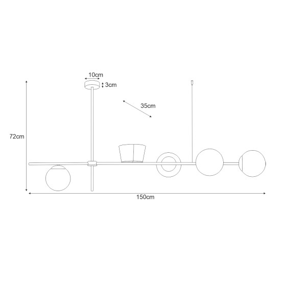KAJA CANDELABRU NEGRU FLOWERBED K-4737 VUELTA