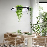 KAJA CANDELABRU STICLA NEGRU FLOWERBED 5005 - PLANT