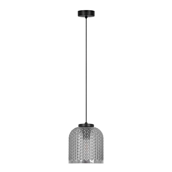 KAJA PENDANT LAMP INGA GRAPHITE GLASS 1XE27 Ø18 K-5630
