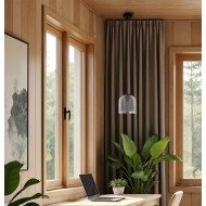KAJA PENDANT LAMP INGA GRAPHITE GLASS 1XE27 Ø18 K-5630