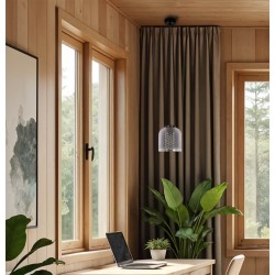 KAJA PENDANT LAMP INGA GRAPHITE GLASS 1XE27 Ø18 K-5630
