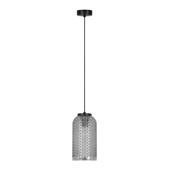KAJA PENDANT LAMP INGA GRAPHITE GLASS 1XE27 Ø14 K-5631