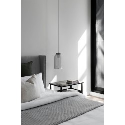 KAJA PENDANT LAMP INGA GRAPHITE GLASS 1XE27 Ø14 K-5631