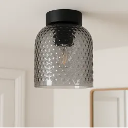 KAJA CEILING LAMP INGA GRAPHITE GLASS 1XE27 Ø18 K-5632