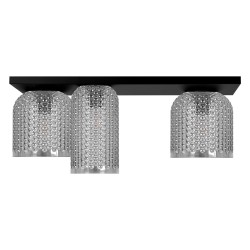 KAJA CEILING LAMP INGA GRAPHITE GLASS 3XE27 K-5636
