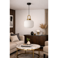 KAJA PENDANT LAMP DIOP WHITE GLASS E27 Ø30 K-5890